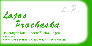 lajos prochaska business card